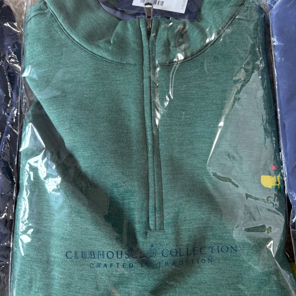 MASTERS Clubhouse Collection Green Quarter-Zip Pullover